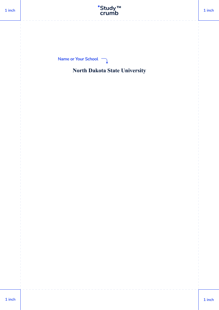 Example of title page in MLA format