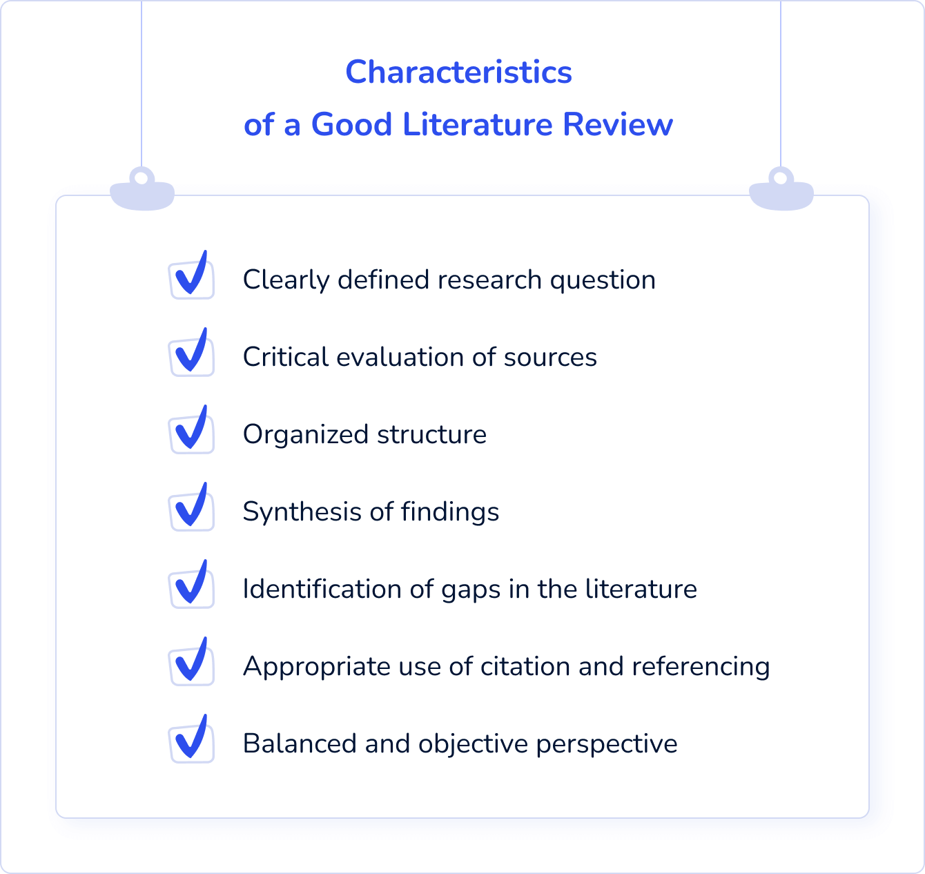 what makes a literature review good