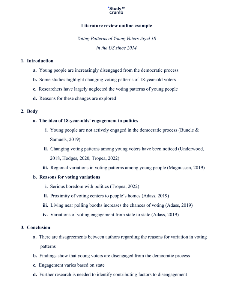 Critique Paper Outline